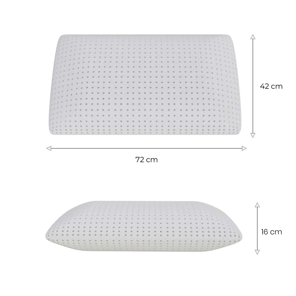 Cuscino in memory foam Anti-Reflusso - Morbido e Ergonomico - Demetra - 72x42x16cm