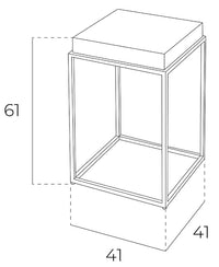 Tavolo d'angolo in legno bianco e acciaio cromato