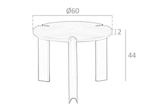 Tavolo angolare in noce e acciaio nero