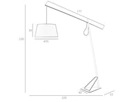 Lampada terra in rovere e nero