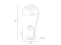 Lampada tavolo in acciaio colore nero