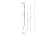 Lampada da terra acciaio nero e dorato