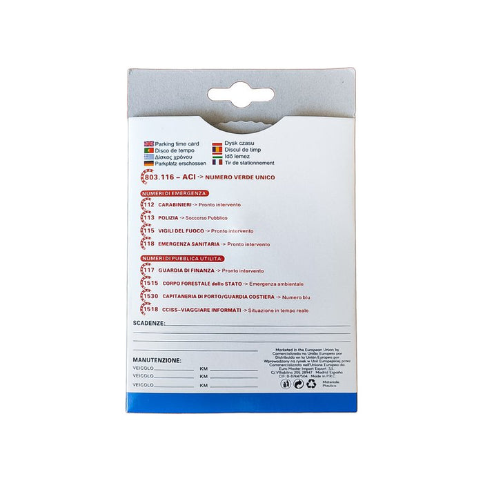 Disco Orario In Carta Per Parcheggio Disco Di Tempo Tipo Europa