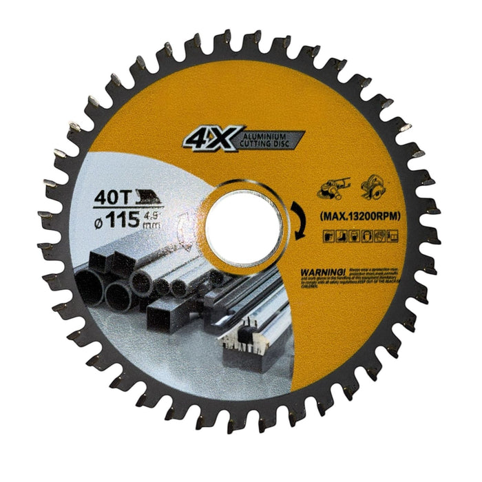 Disco da Taglio per Alluminio – 40T o 60T Lama Circolare per Smerigliatrice e Troncatrice  40T Ø  115mm 4.5"