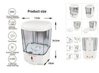 Dispenser Sapone Gel Disinfettante Automatico 700ml Regolabile a Batteria Touchless a parete casa ufficio ingresso Sanificazione mani Automatico a Batteria