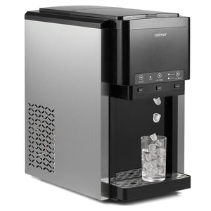 Distributore acqua 3 in 1 macchina ghiaccio 20 kg giorno 12 pezzi 9 min-Riempimento manuale automatico cucina ufficio