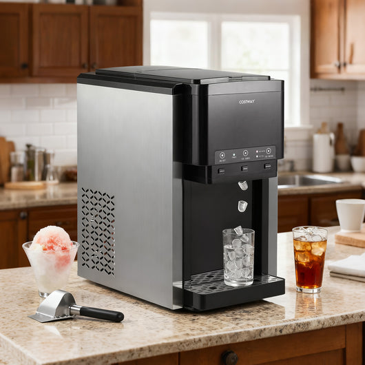 Distributore acqua 3 in 1 macchina ghiaccio 20 kg giorno 12 pezzi 9 min-Riempimento manuale automatico cucina ufficio