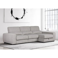 Divano Duke grigio G1312 penisola reversibile e funzione letto