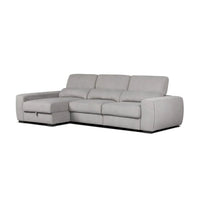 Divano Duke grigio G1312 penisola reversibile e funzione letto