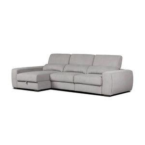 Divano Duke grigio G1312 penisola reversibile e funzione letto