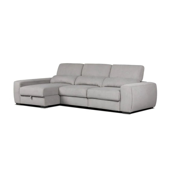 Divano Duke grigio G1312 penisola reversibile e funzione letto