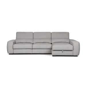 Divano Duke grigio G1312 penisola reversibile e funzione letto