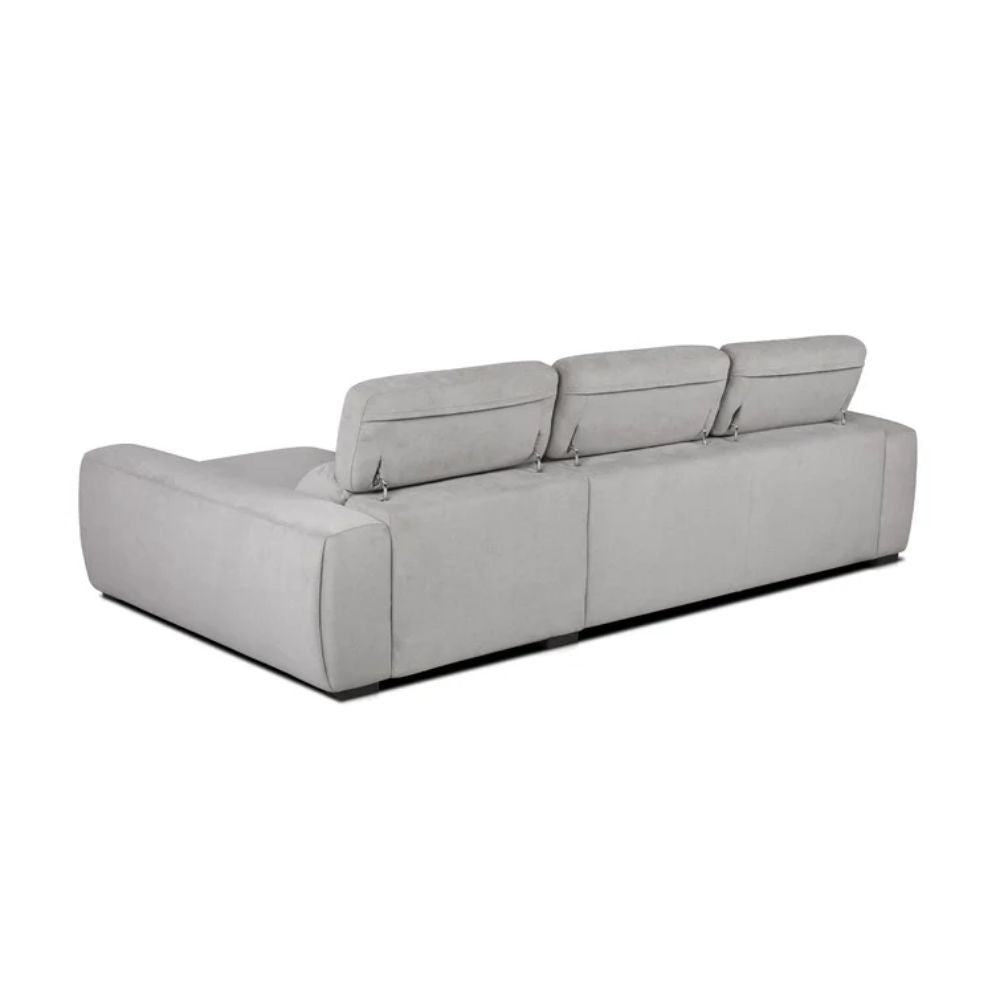 Divano Duke grigio G1312 penisola reversibile e funzione letto