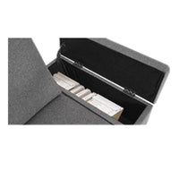 Divano angolare destro Dina con bracciolo apribile contenitore colore beige