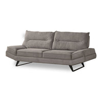 Divano contenitore Lena 3 posti con schienali basculanti in tessuto microfibra Caddy 620 tortora