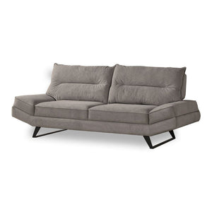 Divano contenitore Lena 3 posti con schienali basculanti in tessuto microfibra Caddy 620 tortora