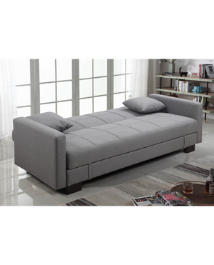 Divano letto 3 posti, reclinabile, contenitore grigio 198cm Sicorage Kinner