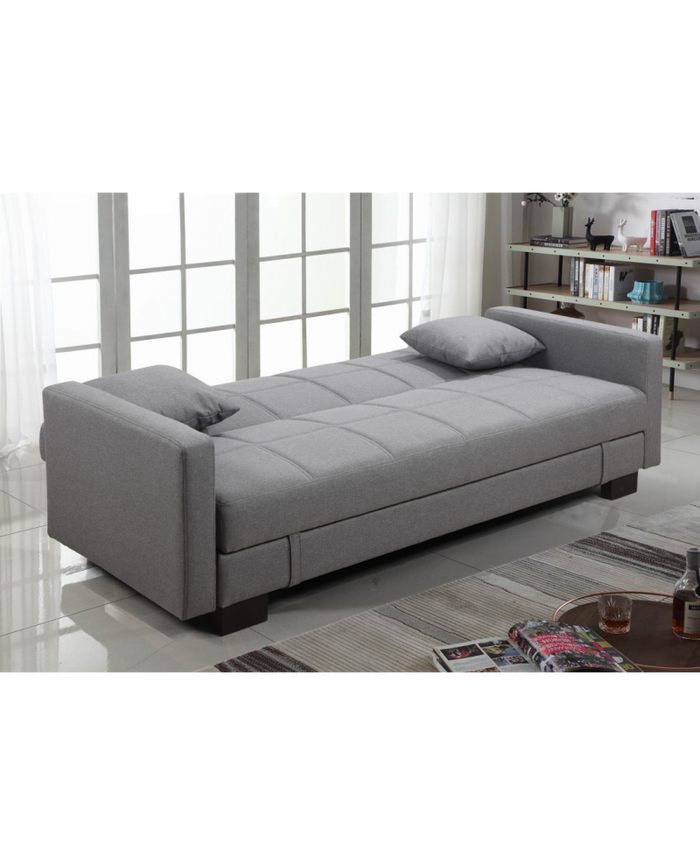 Divano letto 3 posti, reclinabile, contenitore grigio 198cm Sicorage Kinner