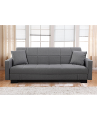 Divano letto 3 posti, reclinabile, contenitore grigio 198cm Sicorage Kinner