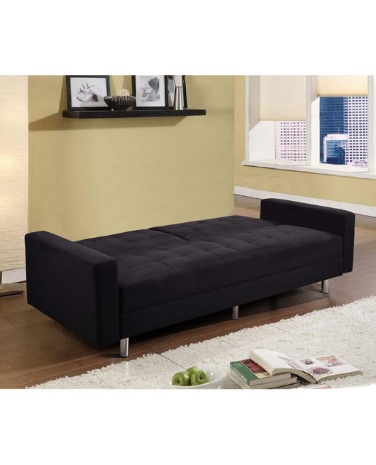 Divano letto 3 posti, reclinabile, contenitore nero 197 cm Sicorage Kayer