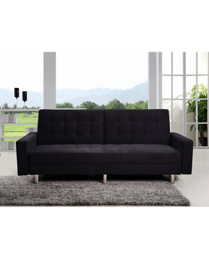 Divano letto 3 posti, reclinabile, contenitore nero 197 cm Sicorage Kayer