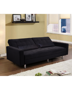 Divano letto 3 posti, reclinabile, contenitore nero 197 cm Sicorage Kayer