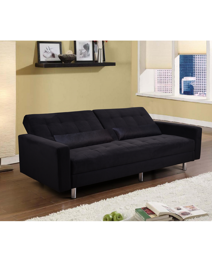Divano letto 3 posti, reclinabile, contenitore nero 197 cm Sicorage Kayer