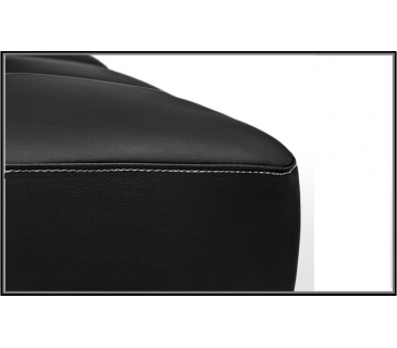 Divano letto 3 posti, reclinabile in ecopelle nero 180x92cm Sicorage Soffy