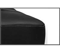 Divano letto 3 posti, reclinabile in ecopelle nero 180x92cm Sicorage Soffy