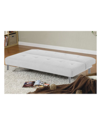 Divano letto 3 posti, reclinabile in microfibra bianco 180 cm Sicorage Soffy