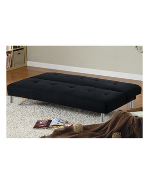 Divano letto 3 posti, reclinabile in microfibra nero180 cm Sicorage Soffy