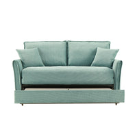 Divano letto Cassie con contenitore colore verde acqua