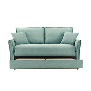 Divano letto Cassie con contenitore colore verde acqua