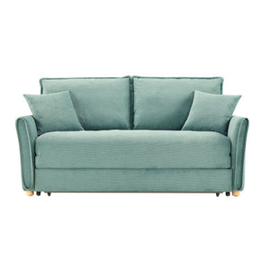 Divano letto Cassie con contenitore colore verde acqua