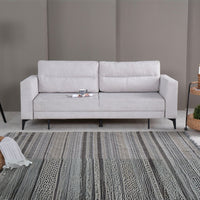 Divano letto Derry 3 posti in tessuto grigio chiaro 07-900