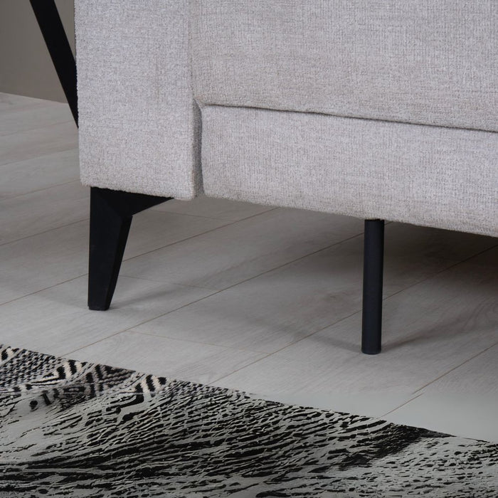 Divano letto Derry 3 posti in tessuto grigio chiaro 07-900