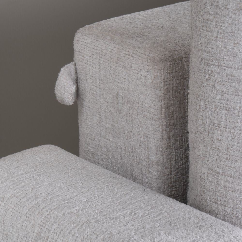 Divano letto Derry 3 posti in tessuto grigio chiaro 07-900