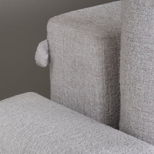 Divano letto Derry 3 posti in tessuto grigio chiaro 07-900