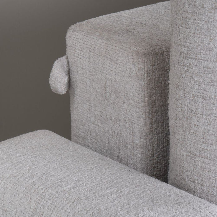 Divano letto Derry 3 posti in tessuto grigio chiaro 07-900