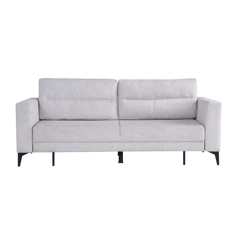 Divano letto Derry 3 posti in tessuto grigio chiaro 07-900