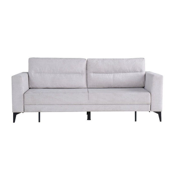 Divano letto Derry 3 posti in tessuto grigio chiaro 07-900