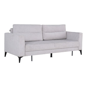 Divano letto Derry 3 posti in tessuto grigio chiaro 07-900