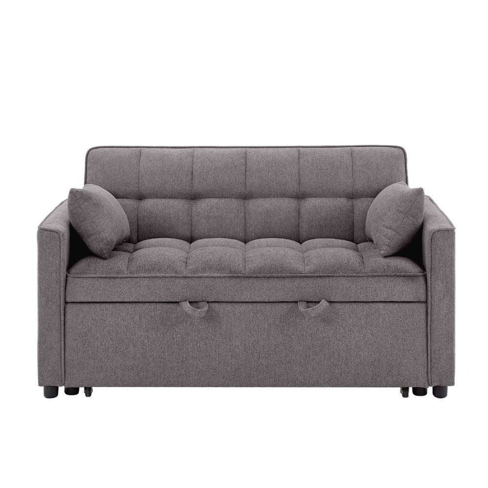 Divano letto Eiri 2 posti in tessuto ZE119-15 grigio