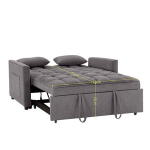 Divano letto Eiri 2 posti in tessuto ZE119-15 grigio