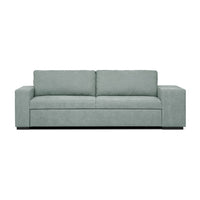 Divano letto Karponga 3 posti con 2 pouff in tessuto G0830 verde