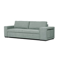 Divano letto Karponga 3 posti con 2 pouff in tessuto G0830 verde