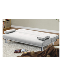 Divano letto reclinabile 3 posti ecopelle bianco doppio cuscino Sicorage Kidren