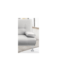 Divano letto reclinabile 3 posti ecopelle bianco doppio cuscino Sicorage Kidren