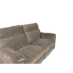 Divano recliner Boston 3 posti manuale in tessuto barrel 21 tortora