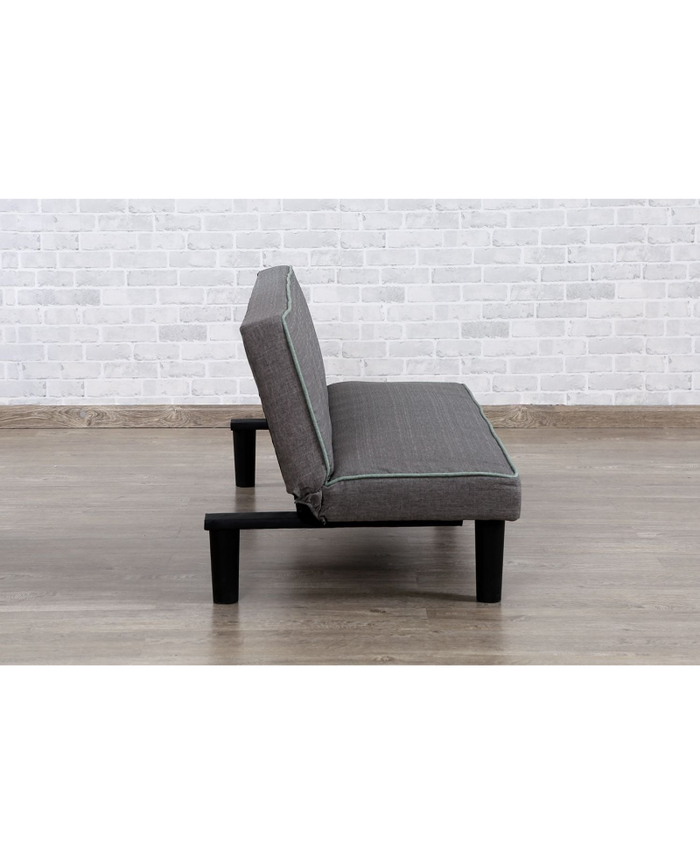 Divano tre posti moderno, reclinabile a letto, lino grigio 166cm Sicorage Elian